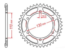 MTX PARTS ZĘBATKA TYLNA 241 39 YAMAHA XJR 1300 '04-'06, MT-01 '05-'11 (JTR479.39) (ŁAŃC. 530)