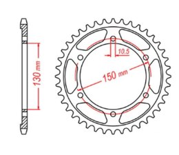 MTX PARTS ZĘBATKA TYLNA 300 42 YAMAHA TDM 900 '02-'13 (JTR300.42) (ŁAŃC. 525)