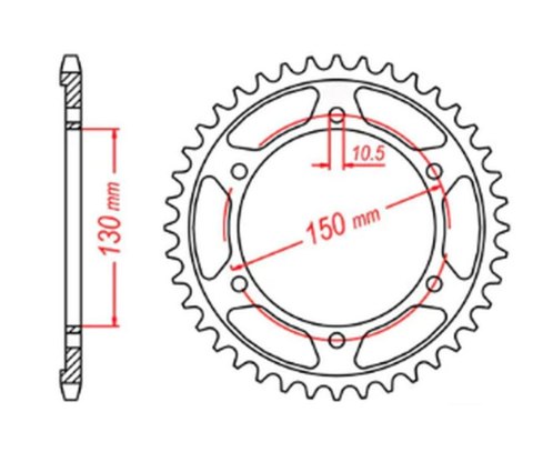 MTX PARTS ZĘBATKA TYLNA 300 42 YAMAHA TDM 900 '02-'13 (JTR300.42) (ŁAŃC. 525) MTX PARTS ZĘBATKA TYLNA 300 42 YAMAHA TDM 900 '02-'13 (JTR300.42) (ŁAŃC. 525)