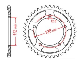 MTX PARTS ZĘBATKA TYLNA 408 43 HONDA CBR 600F '91-'96, CBF 1000 '06-'10 (SC58) (JTR302.43) (ŁAŃC. 530)