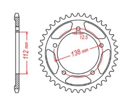 MTX PARTS ZĘBATKA TYLNA 4350 40 HONDA CB 500 '94-'03, CB 750F '93-'03 (JTR1332.40) (ŁAŃC. 525)