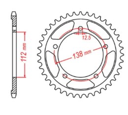 MTX PARTS ZĘBATKA TYLNA 4357 43 HONDA CB 600 HORNET '07-'13, CBR 600F '97-'98, '11-'14, CBF 600 '04-'07 (JTR1304.43) (ŁAŃC. 525)