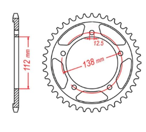 MTX PARTS ZĘBATKA TYLNA 4357 43 HONDA CB 600 HORNET '07-'13, CBR 600F '97-'98, '11-'14, CBF 600 '04-'07 (JTR1304.43) (ŁAŃC. 525) MTX PARTS ZĘBATKA TYLNA 4357 43 HONDA CB 600 HORNET '07-'13, CBR 600F '97-'98, '11-'14, CBF 600 '04-'07 (JTR1304.43) (ŁAŃC. 525)