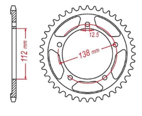 MTX PARTS ZĘBATKA TYLNA 4384 43 HONDA NC 700/750S '12-'19, NC 700/750X '12-'19 (JTR1316.43) (ŁAŃC. 520) MTX PARTS ZĘBATKA TYLNA 4384 43 HONDA NC 700/750S '12-'19, NC 700/750X '12-'19 (JTR1316.43) (ŁAŃC. 520)