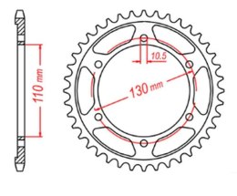 MTX PARTS ZĘBATKA TYLNA 4385 46 YAMAHA R6 '06-'20, MT09 '14-'19, SUZUKI GSXR 750 '11-'19, GSXR 1000 '17-'19, XSR 900 '16-'19 (+1