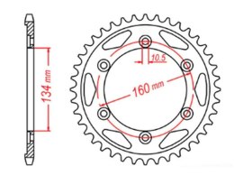 MTX PARTS ZĘBATKA TYLNA 4399 40 HONDA CBR 1000 RR '04-'05, VTR 1000SP1/SP2 '00-'06 (JTR1306.40) (ŁAŃC. 530)