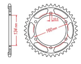 MTX PARTS ZĘBATKA TYLNA 4405 42 HONDA CBR 600RR '03-'06 (PC37) (JTR1307.42) (ŁAŃC. 525)