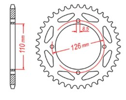 MTX PARTS ZĘBATKA TYLNA 4418 47 KAWASAKI KX 65 '02-'20 (JTR1465.47) (ŁAŃC. 420)