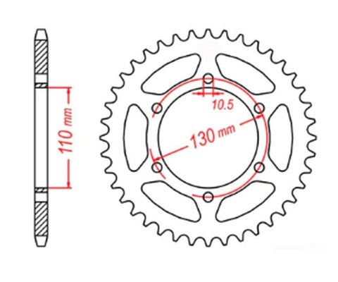 MTX PARTS ZĘBATKA TYLNA 504 41 KAWASAKI GPZ 500S 94-05 (JTR486.41) (ŁAŃC. 520) MTX PARTS ZĘBATKA TYLNA 504 41 KAWASAKI GPZ 500S 94-05 (JTR486.41) (ŁAŃC. 520)