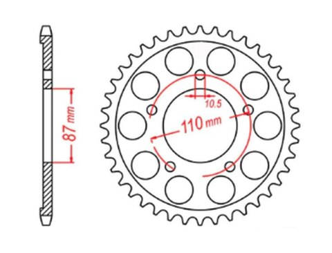 MTX PARTS ZĘBATKA TYLNA 828 44 SUZUKI SV 650 99-13 (JTR807.44) (ŁAŃC. 525) MTX PARTS ZĘBATKA TYLNA 828 44 SUZUKI SV 650 99-13 (JTR807.44) (ŁAŃC. 525)