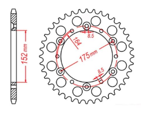 MTX PARTS ZĘBATKA TYLNA 856 50 YAMAHA YZ YZF 88-98 (JTR853.50) (ŁAŃC. 520)