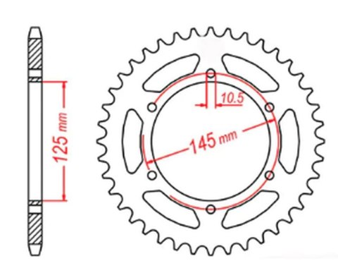 MTX PARTS ZĘBATKA TYLNA 866 47 YAMAHA MT 03 06-12 (5YK) (JTR855.47) (ŁAŃC. 520)