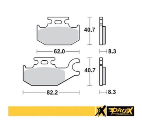 PROX KLOCKI HAMULCOWE KH413 SUZUKI LT-A/F 400F '08-'15, LT-A 450X '07-'10, LT-A 700X '05-'07, LT-A 750X '08-'15 LEWY PRZÓD PROX KLOCKI HAMULCOWE KH413 SUZUKI LT-A/F 400F '08-'15, LT-A 450X '07-'10, LT-A 700X '05-'07, LT-A 750X '08-'15 LEWY PRZÓD