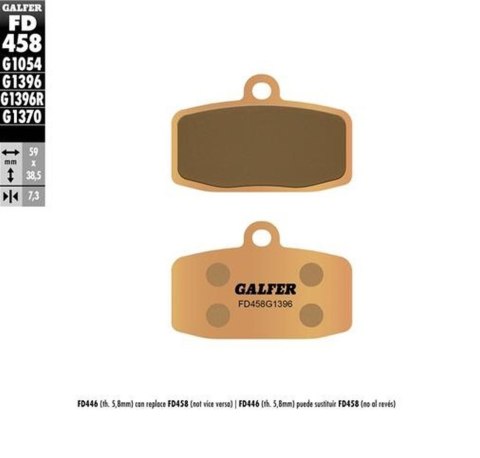 GALFER KLOCKI HAMULCOWE KH612 SPIEK METALICZNY (GRUBOŚĆ 7,3MM) OFF ROAD GALFER KLOCKI HAMULCOWE KH612 SPIEK METALICZNY (GRUBOŚĆ 7,3MM) OFF ROAD