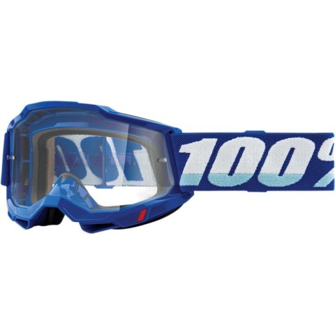 100 PROCENT GOGLE ACCURI 2 BLUE - CLEAR LENS - KOLOR NIEBIESKI/BIAŁY SZYBKA PRZEŹROCZYSTA STARY KOD: 50221-101-02