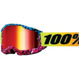 100 PROCENT GOGLE ACCURI 2 KB43 - KEN BLOCK EDITION DSPRAY - MIRROR RED LENS - KOLOR NIEBIESKI/RÓŻOWY/ŻÓŁTY SZYBKA CZERWONE LUST