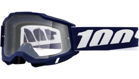 100 PROCENT GOGLE ACCURI 2 MIFFLIN - CLEAR LENS - KOLOR GRANATOWY/BIAŁY SZYBKA PRZEŹROCZYSTA