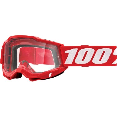 100 PROCENT GOGLE ACCURI 2 RED - CLEAR LENS - KOLOR CZERWONY/BIAŁY SZYBKA PRZEŹROCZYSTA 100 PROCENT GOGLE ACCURI 2 RED - CLEAR LENS - KOLOR CZERWONY/BIAŁY SZYBKA PRZEŹROCZYSTA