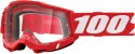 100 PROCENT GOGLE ACCURI 2 RED - CLEAR LENS - KOLOR CZERWONY/BIAŁY SZYBKA PRZEŹROCZYSTA