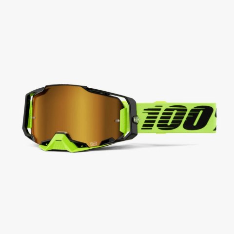 100 PROCENT GOGLE ARMEGA NEON YELLOW - MIRROR GOLD LENS - KOLOR ŻÓŁTY FLUO/CZARNY SZYBA ZŁOTE LUSTRO 100 PROCENT GOGLE ARMEGA NEON YELLOW - MIRROR GOLD LENS - KOLOR ŻÓŁTY FLUO/CZARNY SZYBA ZŁOTE LUSTRO