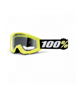 100 PROCENT GOGLE STRATA MINI YELLOW JUNIOR / KID / DZIECIĘCE KOLOR ŻÓŁTY (SZYBKA PRZEŹROCZYSTA)