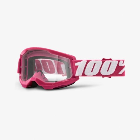 100 PROCENT WYPRZEDAŻ GOGLE STRATA 2 FLETCHER - CLEAR LENS - KOLOR FUKSJA/BIAŁY SZYBKA PRZEŹROCZYSTY STARY KOD: 50421-101-06