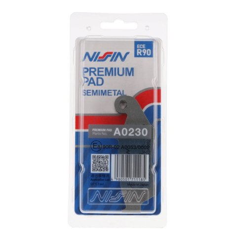 NISSIN KLOCKI HAMULCOWE KH185 / KH389 PREMIUM SEMI-METALLIC (SPIEK METALICZNY) (ECE R90) (MADE IN JAPAN) (2P-225NS) NISSIN KLOCKI HAMULCOWE KH185 / KH389 PREMIUM SEMI-METALLIC (SPIEK METALICZNY) (ECE R90) (MADE IN JAPAN) (2P-225NS)
