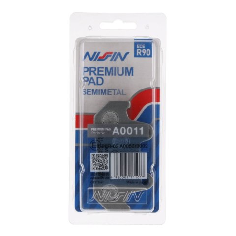 NISSIN KLOCKI HAMULCOWE KH69 PREMIUM SEMI-METALLIC (SPIEK METALICZNY) (ECE R90) (MADE IN JAPAN) (2P-201NS) NISSIN KLOCKI HAMULCOWE KH69 PREMIUM SEMI-METALLIC (SPIEK METALICZNY) (ECE R90) (MADE IN JAPAN) (2P-201NS)