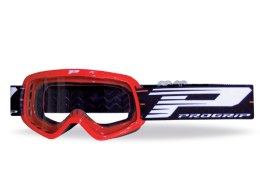 PROGRIP GOGLE PG3101-107 ATZAKI CH KID DZIECIĘCE KOLOR CZERWONY (SZYBA PG3113CH PRZEZROCZYSTA 1MM PODWÓJNA, NO FOG, ANTI UV) (31