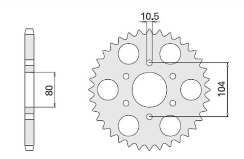 CHT ZĘBATKA TYLNA 501 40 KAWASAKI Z 1000 '78-'82 (A4140501400)
