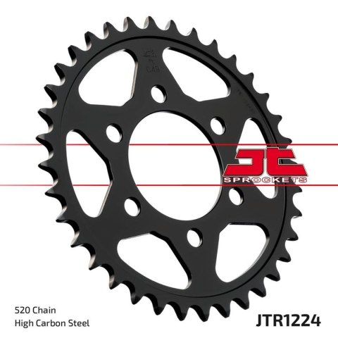 JT ZĘBATKA TYLNA HONDA CBF 250R ABS '18-'19, CB 300R '19 (JTR1224.36)* (ŁAŃC. 520) JT ZĘBATKA TYLNA HONDA CBF 250R ABS '18-'19, CB 300R '19 (JTR1224.36)* (ŁAŃC. 520)