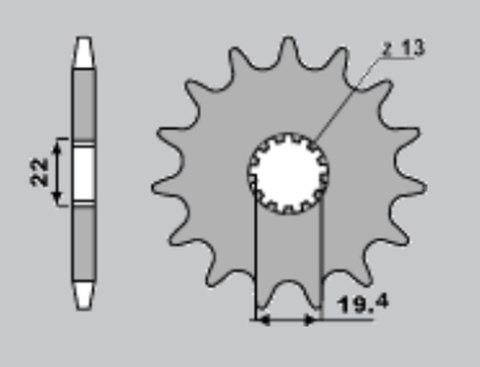 PBR ZĘBATKA PRZEDNIA 439 15 18NC SUZUKI GR 650 (83-85), GSX 400 F (ŁAŃC. 530)