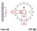 JT ZĘBATKA PRZEDNIA 415 16 SUZUKI TS 50, YAMAHA DT 50MX (41516JT) (ŁAŃC. 420)