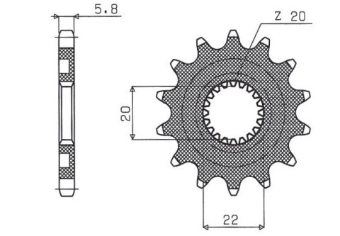 SUNSTAR ZĘBATKA PRZEDNIA 2103 14 YAMAHA YZF 250 '01-'25 (JTF1590.14) (ŁAŃC. 520) (210314JT) SUNSTAR ZĘBATKA PRZEDNIA 2103 14 YAMAHA YZF 250 '01-'25 (JTF1590.14) (ŁAŃC. 520) (210314JT)