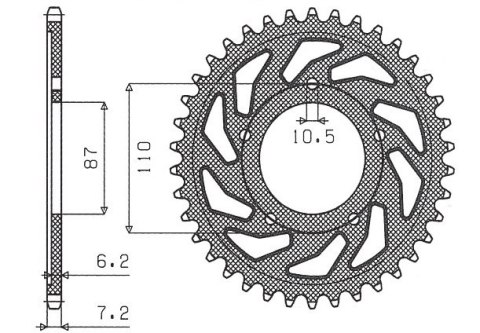 SUNSTAR ZĘBATKA TYLNA 828 44 SUZUKI SV 650 99-13 (JTR807.44) (ŁAŃC. 525) (82844JT) SUNSTAR ZĘBATKA TYLNA 828 44 SUZUKI SV 650 99-13 (JTR807.44) (ŁAŃC. 525) (82844JT)