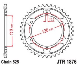 JT ZĘBATKA TYLNA STALOWA 4385 47 SUZUKI GSX-8S '23-'24 (438547JT) (ŁAŃC. 525) - ZAMÓWIĆ