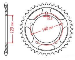 MTX PARTS ZĘBATKA TYLNA 4409 42 SUZUKI GSXR 1000 '01-'06 (JTR1800.42) (ŁAŃC. 530)