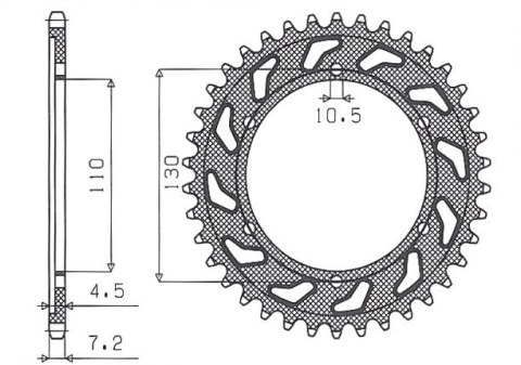 SUNSTAR ZĘBATKA TYLNA 4385 48 YAMAHA R6 '06-'15, MT-09 '14-'15 Tenere /WORLD RAID 700 19-23 (+3), SUZUKI GSXR 750 '11-'15 (+3) ( SUNSTAR ZĘBATKA TYLNA 4385 48 YAMAHA R6 '06-'15, MT-09 '14-'15 Tenere /WORLD RAID 700 19-23 (+3), SUZUKI GSXR 750 '11-'15 (+3) (