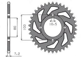 SUNSTAR ZĘBATKA TYLNA 4533 45 SUZUKI GZ 125 MARUDER '98-'11 (JTR1794.45) (ŁAŃC. 428) (453345JT)