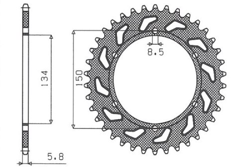 SUNSTAR ZĘBATKA TYLNA 489 48 KAWASAKI KX/KXF `84-'20 (JTR460.48) (ŁAŃC. 520) (48948JT) SUNSTAR ZĘBATKA TYLNA 489 48 KAWASAKI KX/KXF `84-'20 (JTR460.48) (ŁAŃC. 520) (48948JT)