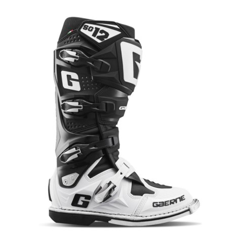 GAERNE BUTY CROSS/ENDURO MODEL SG-12 BLACK/WHITE KOLOR CZARNY/BIAŁY ROZMIAR 46 GAERNE BUTY CROSS/ENDURO MODEL SG-12 BLACK/WHITE KOLOR CZARNY/BIAŁY ROZMIAR 46