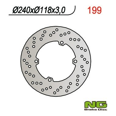 NG TARCZA HAMULCOWA PRZÓD HONDA CR 125/250 (90) (240x118x3) NG TARCZA HAMULCOWA PRZÓD HONDA CR 125/250 (90) (240x118x3)