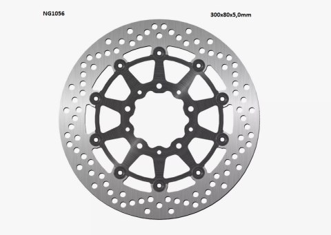 NG TARCZA HAMULCOWA PRZÓD KAWASAKI ER6 F/N, ZX 10R 04-15, ZX6R 05-18, KLE 650 VERSYS 07-22, Z 750 (300X80X5MM) (5X10,MM) PŁYWAJĄ NG TARCZA HAMULCOWA PRZÓD KAWASAKI ER6 F/N, ZX 10R 04-15, ZX6R 05-18, KLE 650 VERSYS 07-22, Z 750 (300X80X5MM) (5X10,MM) PŁYWAJĄ