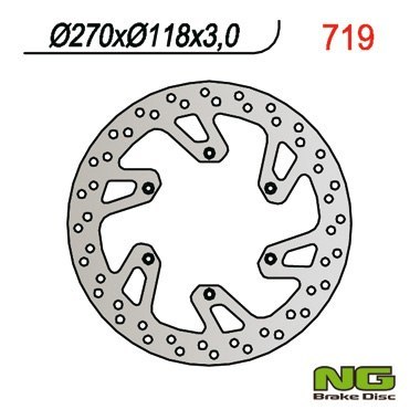 NG TARCZA HAMULCOWA PRZÓD SUZUKI DRZ 400 E/S 00-09, RM 125/250 96-08, YAMAHA YZ/YZF/WR (270X118X3,0MM) (6X6,5MM) NG TARCZA HAMULCOWA PRZÓD SUZUKI DRZ 400 E/S 00-09, RM 125/250 96-08, YAMAHA YZ/YZF/WR (270X118X3,0MM) (6X6,5MM)