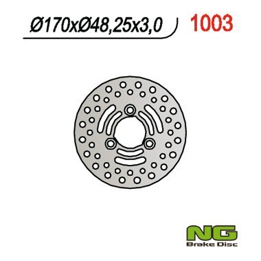 NG TARCZA HAMULCOWA PRZÓD SUZUKI LTZ 250/400, LTA 400/500, LTF 400/500 (170 x48x3)(3x10,50mm) NG TARCZA HAMULCOWA PRZÓD SUZUKI LTZ 250/400, LTA 400/500, LTF 400/500 (170 x48x3)(3x10,50mm)