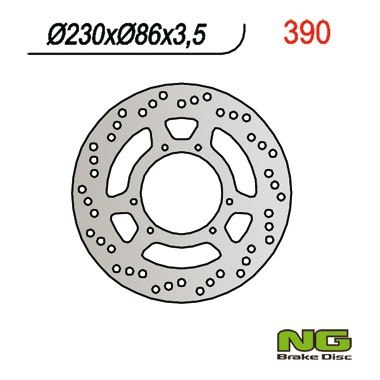 NG TARCZA HAMULCOWA PRZÓD YAMAHA DT 125R '88-'05, TT 350 '85-'95, TT 600 '84-'92, YZ 250 '85-'89, YZ 125 '88, '90-'91 (230X86X3,