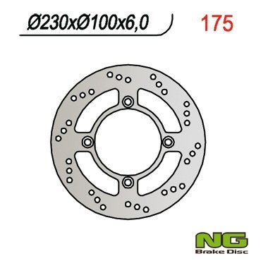 NG TARCZA HAMULCOWA TYŁ KAWASAKI ZEPHYR 750 92-97, ZZR600 '90-'92 (4X10,25) (230x100x6) NG TARCZA HAMULCOWA TYŁ KAWASAKI ZEPHYR 750 92-97, ZZR600 '90-'92 (4X10,25) (230x100x6)