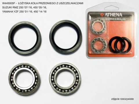 ATHENA ŁOŻYSKA KOŁA PRZEDNIEGO Z USZCZELNIACZAMI SUZUKI RMZ 250 '07-'16, 450 '05-'16, YAMAHA YZF 250 '14-'19, 450 '14-'19