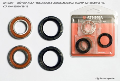 ATHENA ŁOŻYSKA KOŁA PRZEDNIEGO Z USZCZELNIACZAMI YAMAHA YZ 125/250 '98-'20, YZF 400/426/450 '98-'13