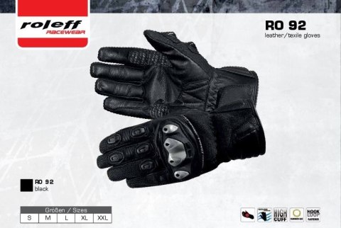 ROLEFF PROMOCJA RĘKAWICE TEKSTYLNE LETNIE MODEL RO92 KOLOR CZARNY ROZMIAR L ROLEFF PROMOCJA RĘKAWICE TEKSTYLNE LETNIE MODEL RO92 KOLOR CZARNY ROZMIAR L